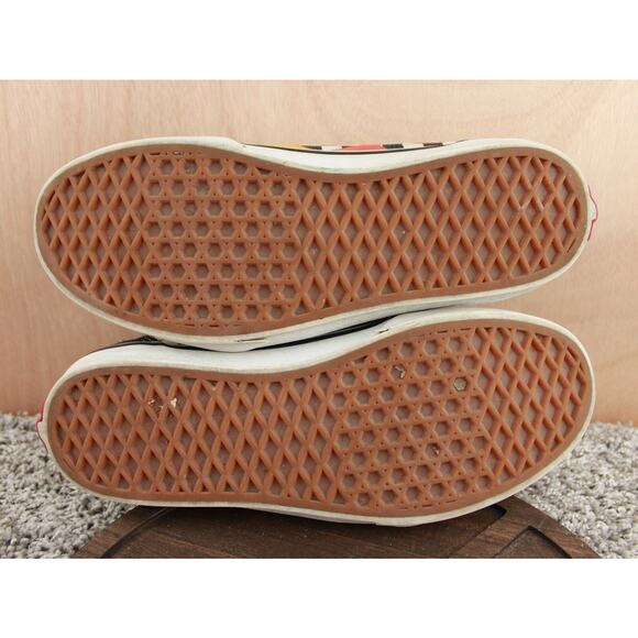 Vans Old Skool Flame Checkered Shoes Youth 7 Black Suede Skate - Picture 7 of 10